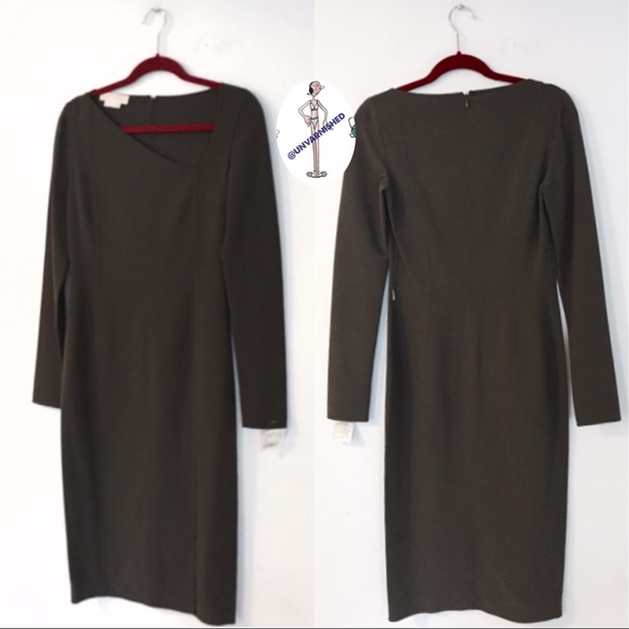 Michael Kors Asymmetrical Sheath Dress - Picture 2 of 14